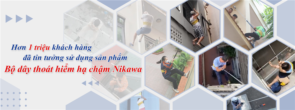Hơn một triệu khách hàng đã sử dụng bộ dây thoát hiểm Nikawa Hơn một triệu khách hàng đã sử dụng bộ dây thoát hiểm Nikawa